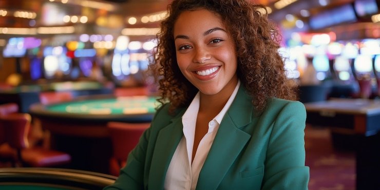 Meja European Roulette dengan dealer langsung di yometoto